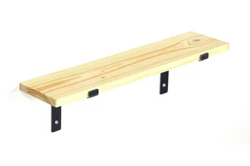 Straad Vegghylle 60 cm - Svart / Valnøtt - Oppbevaring - Hylle - Vegghylle