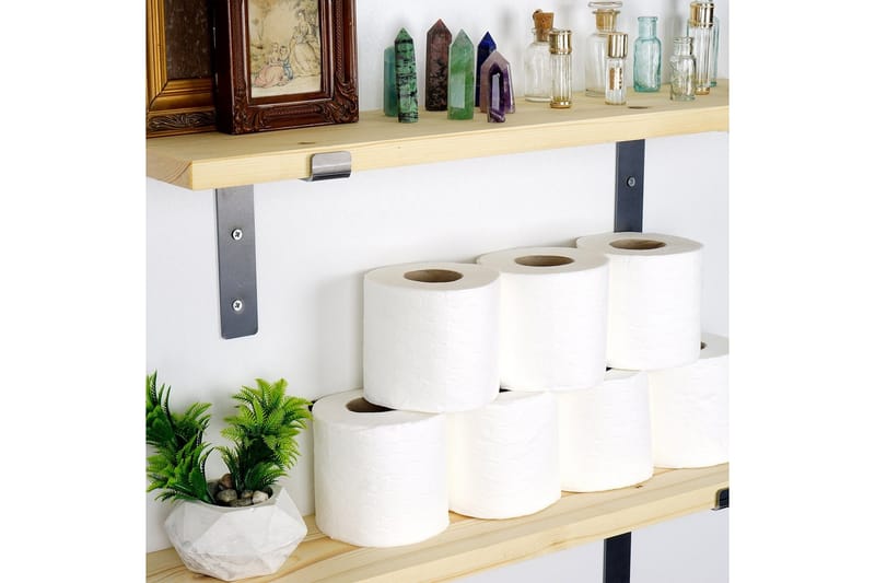 Straad Vegghylle 60 cm - Svart / Valnøtt - Oppbevaring - Hylle - Vegghylle