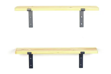 Straad Vegghylle 60 cm - Svart / Valnøtt - Oppbevaring - Hylle - Vegghylle