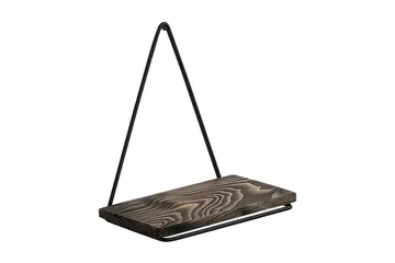 Takasu Vegghylle 15x27 cm - Svart / Valnøtt - Oppbevaring - Hylle - Vegghylle