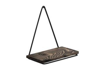 Takasu Vegghylle 15x27 cm - Svart / Valnøtt - Oppbevaring - Hylle - Vegghylle