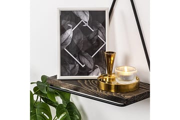 Takasu Vegghylle 15x27 cm - Svart / Valnøtt - Oppbevaring - Hylle - Vegghylle