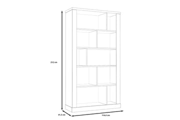 Talebi Hylle 41x114 cm - Brun / Hvit - Oppbevaring - Hylle - Bokhylle