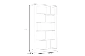 Talebi Hylle 41x114 cm - Brun / Hvit - Oppbevaring - Hylle - Bokhylle