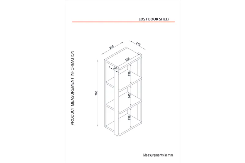 Tera Home Vegghylle - Oppbevaring - Hylle - Vegghylle