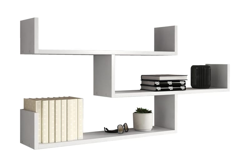 Trio Vegghylle 119x18x55 cm, Hvit