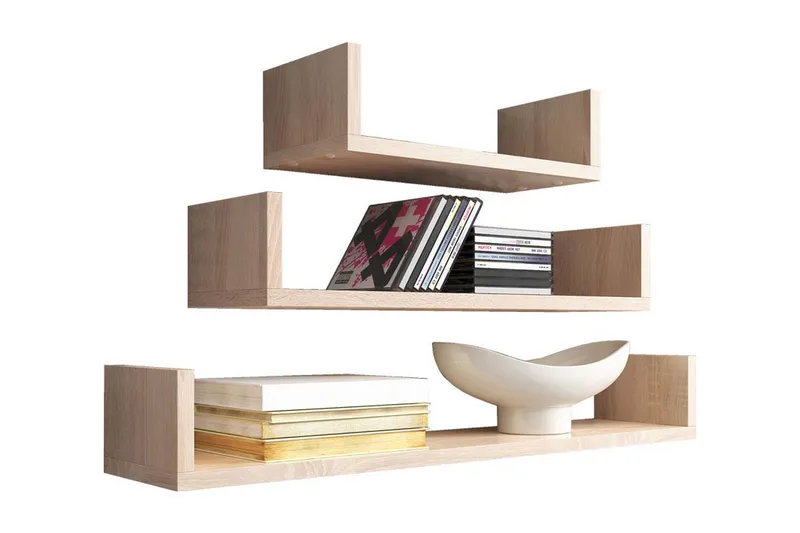 Trio Vegghylle, Beige / Grå