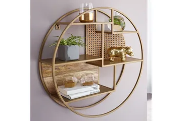 Tultered vegghylle - Brun - Oppbevaring - Hylle - Vegghylle