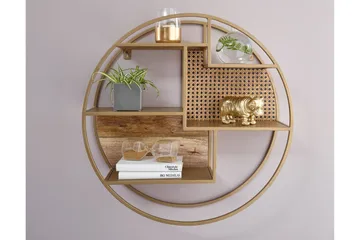 Tultered vegghylle - Brun - Oppbevaring - Hylle - Vegghylle