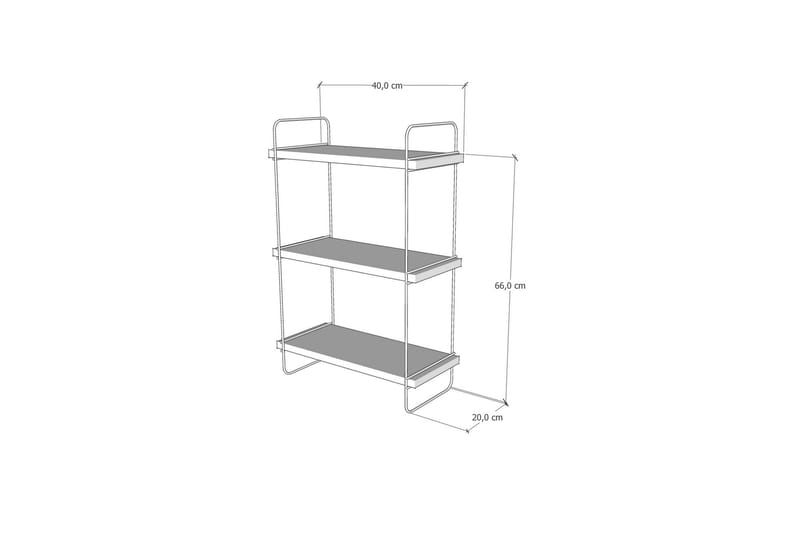 Vegghylle 20x40 cm - Natur - Oppbevaring - Hylle - Vegghylle
