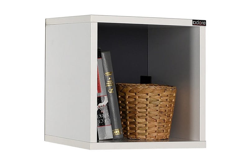 Vegghylle 33x33 cm - Hvit - Oppbevaring - Hylle - Vegghylle
