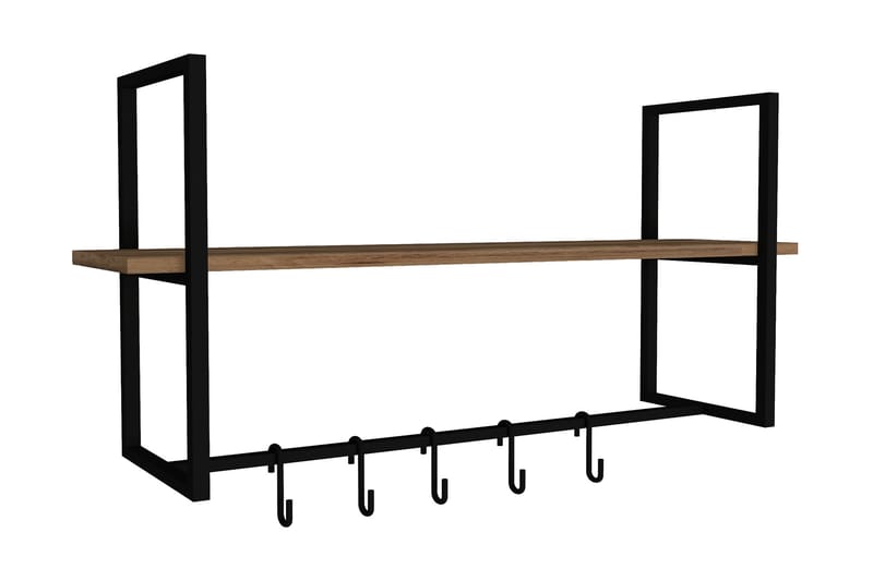 Vegghylle Ables 69x19 cm 2 Hyller - Brun - Vegghylle - Vegghengt oppbevaring