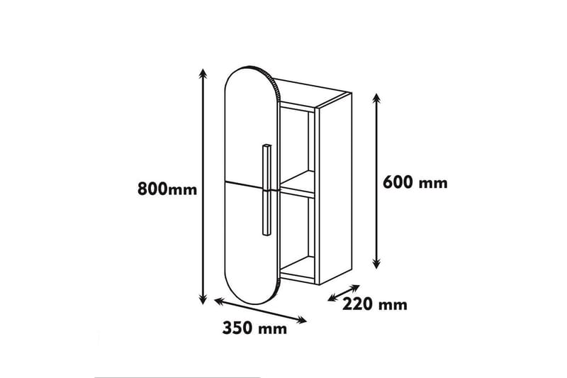 Vegghylle Amtorp 35 cm - Brun - Vegghylle - Vegghengt oppbevaring