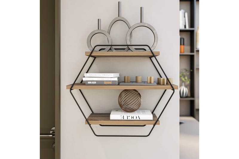 Vegghylle Azra 60x20 cm - Natur - Oppbevaring - Hylle - Vegghylle