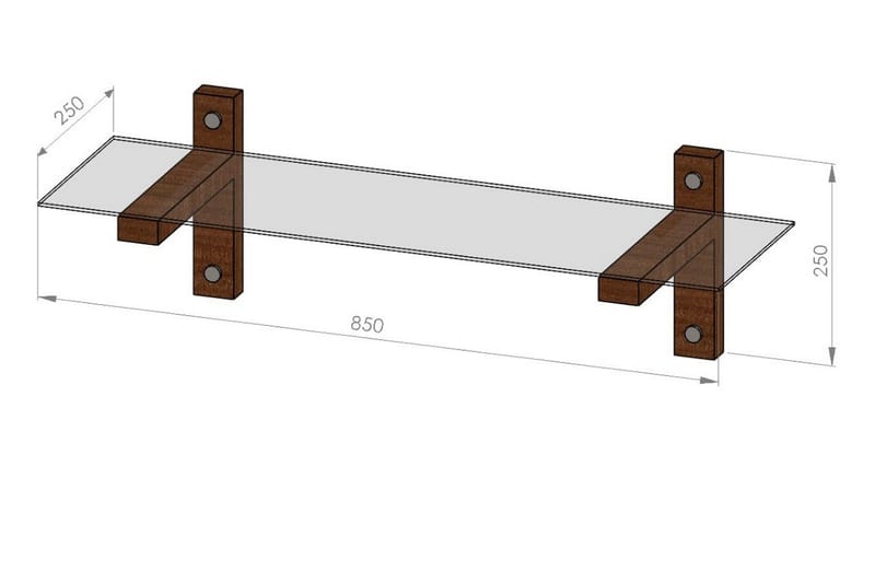 Vegghylle Evenwood 85 cm - Valnøtt - Vegghylle - Vegghengt oppbevaring