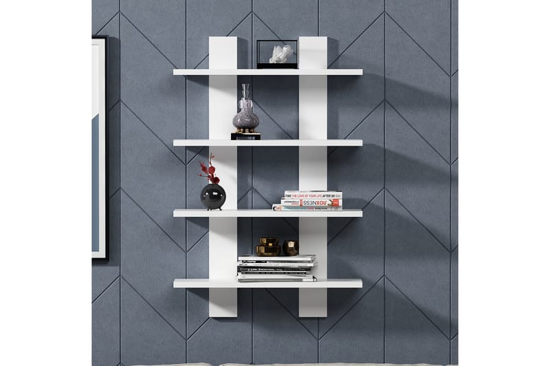 Vegghylle Laurela 60x16 cm - Hvit - Oppbevaring - Hylle - Vegghylle