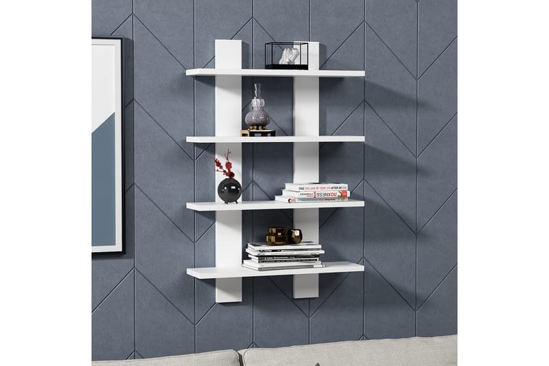Vegghylle Laurela 60x16 cm - Hvit - Oppbevaring - Hylle - Vegghylle