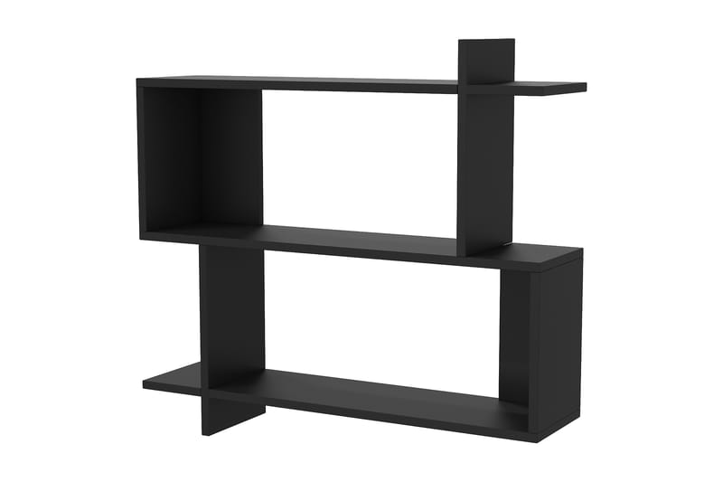 Vegghylle Minanina 90x22 cm 3 Hyller, Svart