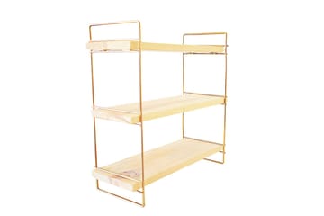 Vegghylle Naomasa 45 cm - Brun/Gull - Oppbevaring - Hylle - Vegghylle