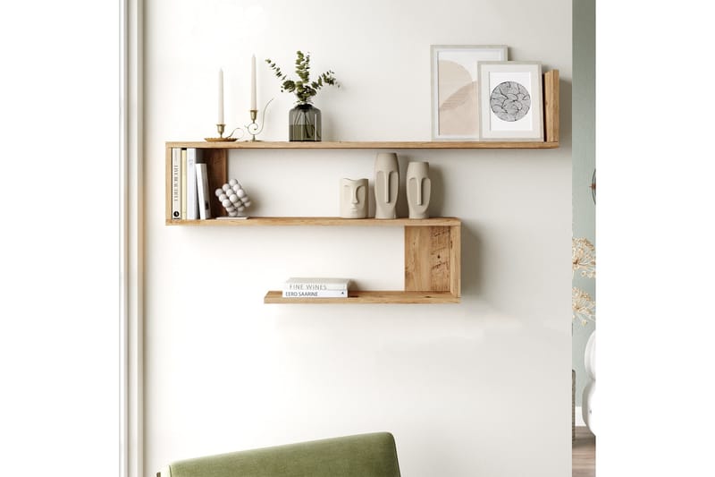 Vegghylle Qorgyle 120 cm, Brun
