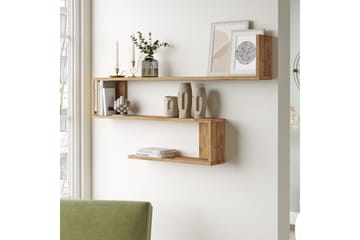 Vegghylle Qorgyle 120 cm - Brun - Oppbevaring - Hylle - Vegghylle