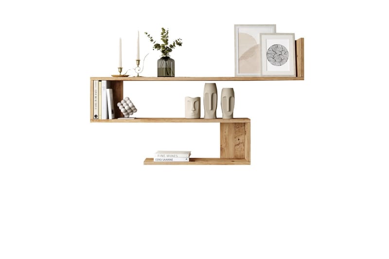 Vegghylle Qorgyle 120 cm - Brun - Oppbevaring - Hylle - Vegghylle