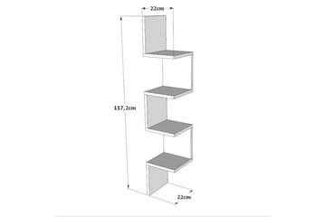Vegghylle Qorgyle 22 cm - Brun - Oppbevaring - Hylle - Vegghylle