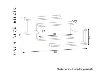 Vegghylle Tessie 103 cm - Oppbevaring - Hylle - Vegghylle