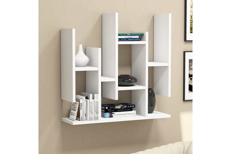 Vegghylle Tyrsberget 67 cm - Hvit - Oppbevaring - Hylle - Vegghylle