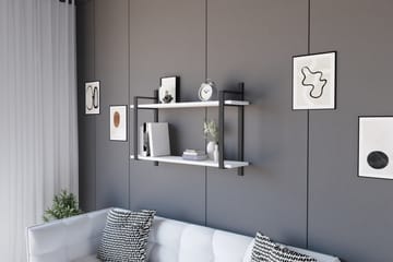 Vegghylle Zakkum 90x60 cm - Hvit - Oppbevaring - Hylle - Vegghylle
