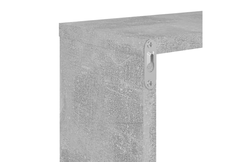 Vegghyller 2 stk betonggrå 50x15x50 cm sponplate - Grå - Vegghylle - Vegghengt oppbevaring