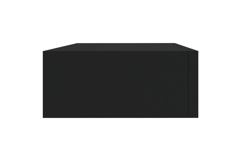 Veggmonterte skuffehyller 2 stk svart 40x23,5x10 cm MDF - Svart - Vegghylle - Vegghengt oppbevaring