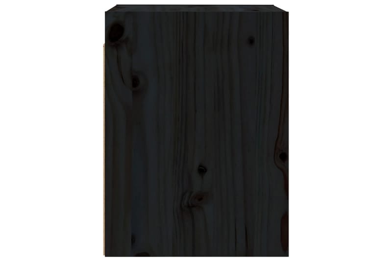 Veggskap 2 stk svart 30x30x40 cm heltre furu - Svart - Vegghylle - Vegghengt oppbevaring