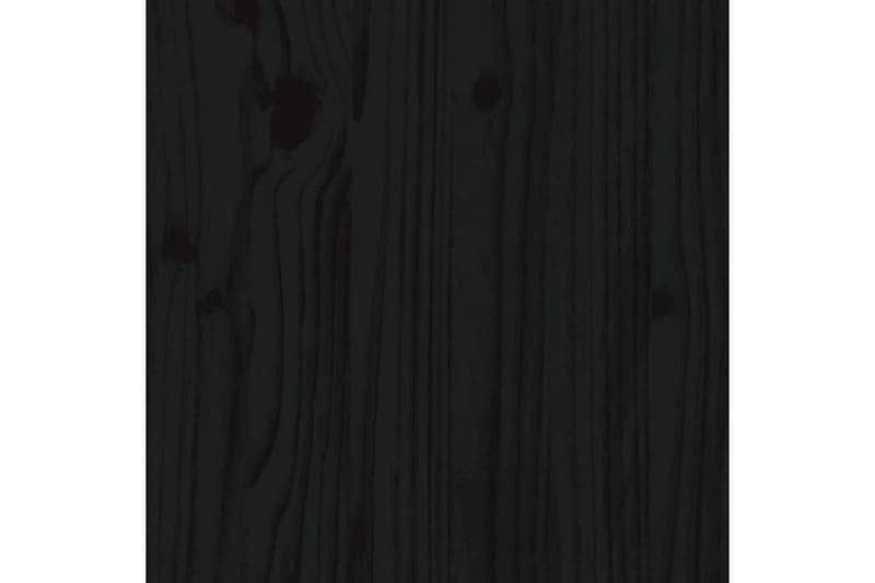 Veggskap 2 stk svart 30x30x60 cm heltre furu - Svart - Vegghylle - Vegghengt oppbevaring