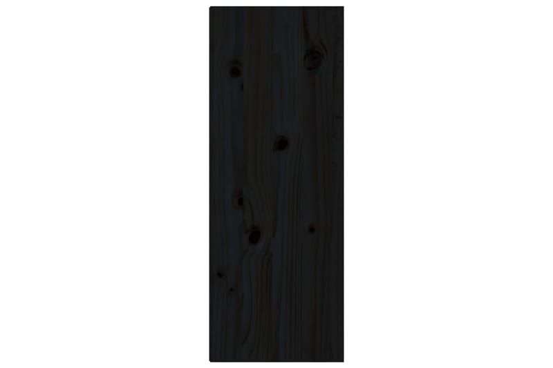 Veggskap 2 stk svart 30x30x80 cm heltre furu - Svart - Vegghylle - Vegghengt oppbevaring