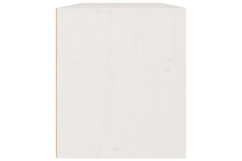 Veggskap hvit 60x30x35 cm heltre furu - Hvit - Vegghylle - Vegghengt oppbevaring