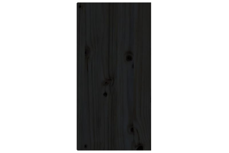 Veggskap svart 30x30x60 cm heltre furu - Svart - Vegghylle - Vegghengt oppbevaring