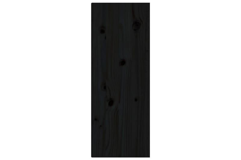 Veggskap svart 30x30x80 cm heltre furu - Svart - Vegghylle - Vegghengt oppbevaring