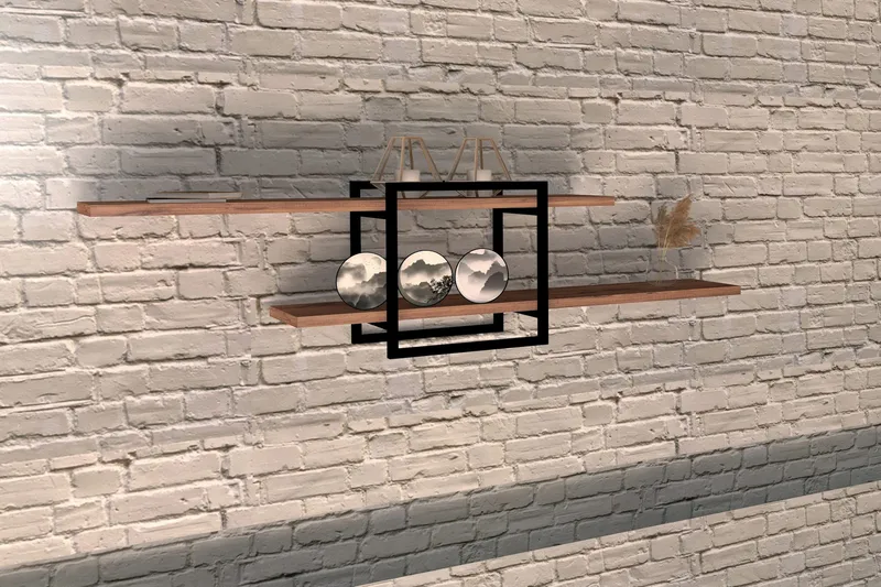 Verneda Vegghylle 120x18 cm 2 Hyller - Brun - Oppbevaring - Hylle - Vegghylle