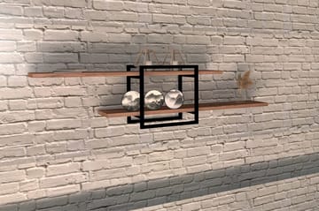 Verneda Vegghylle 120x18 cm 2 Hyller - Brun - Oppbevaring - Hylle - Vegghylle