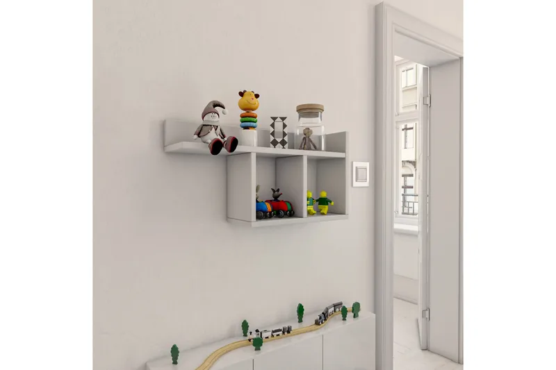 Vigneti Vegghylle 62x18 cm i Tre - Hvit - Oppbevaring - Hylle - Vegghylle