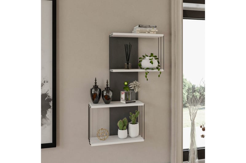 Vilsberg Vegghylle 62x18 cm - Hvit - Oppbevaring - Hylle - Vegghylle