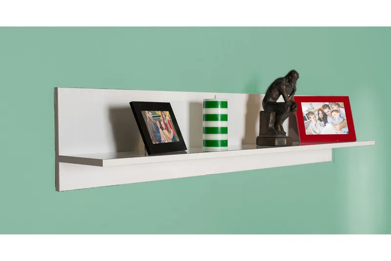 Wall Shelf Hvit høyglans - Hvit - Oppbevaring - Hylle - Vegghylle