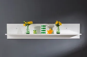 Wall Shelf Hvit høyglans - Hvit - Oppbevaring - Hylle - Vegghylle