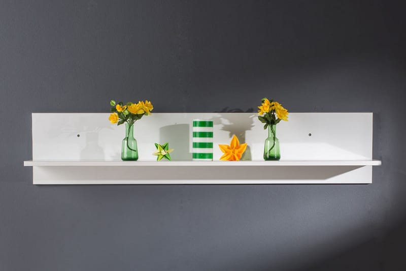 Wall Shelf Hvit høyglans - Hvit - Oppbevaring - Hylle - Vegghylle