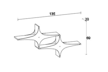 Wall Shelf Hvit - Hvit - Oppbevaring - Hylle - Vegghylle