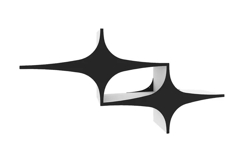 Wall Shelf Svart, Svart