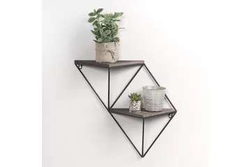Wall Shelf Valnøtt|Svart - Valnøtt/Svart - Oppbevaring - Hylle - Vegghylle