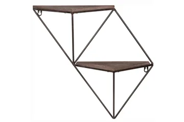 Wall Shelf Valnøtt|Svart - Valnøtt/Svart - Oppbevaring - Hylle - Vegghylle