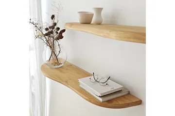 Wavy Vegghylle 100 cm - Eik - Oppbevaring - Hylle - Vegghylle